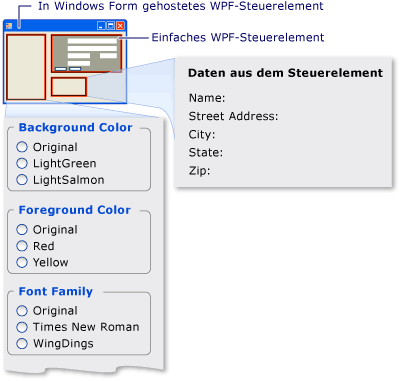 Windows Forms Hosting Avalon-Steuerelement