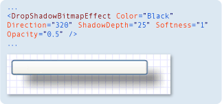 Bildschirmabbildung: DropShadowBitmapEffect