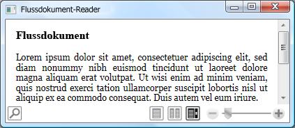 Ein FlowDocument in einem FlowDocumentReader-Steuerelement