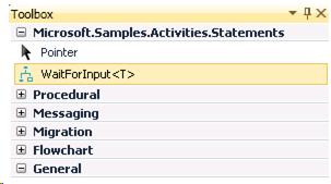 Bildschirmabbildung der WaitForInput-Toolbox