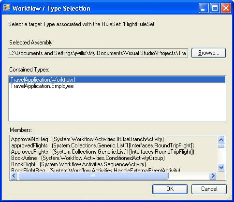 Workflow-/Typenauswahl