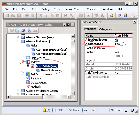 Alternate key AtomStIdx on the AtomicState table