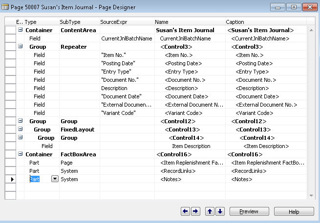 the indentation of elements on the worksheet page after adding FactBoxes