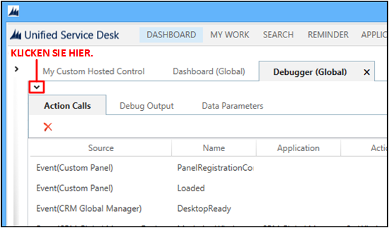 Expanded testing area in debugger