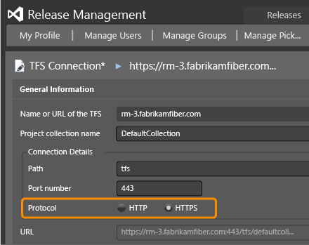 TFS mit HTTPS/SSL verbinden