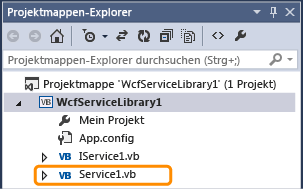 Die Datei "Service1"