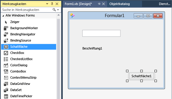 Hinzufügen von Steuerelementen zum Formular