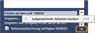 Inlinebearbeitung der Aufzeichnung