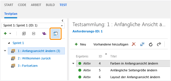 Wählen Sie eine Testauflistung, rechtsklicken Sie diese und wählen Sie Export