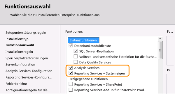 Funktionen zur Instanz hinzufügen