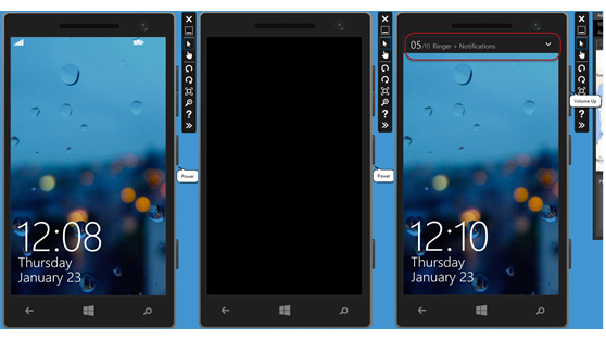 Schaltfläche auf Windows Phone-Emulator