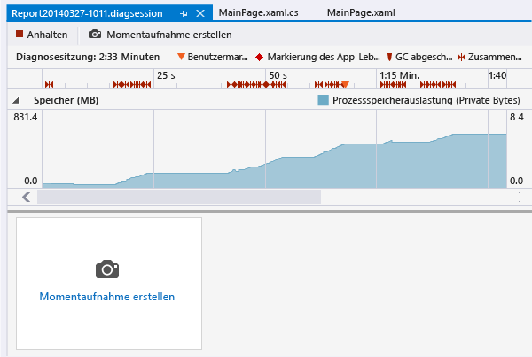 Speichernutzung überwachen