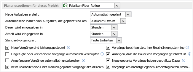 Planungsoptionen