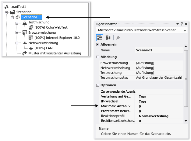 Angeben von Testiterationen in einem Szenario