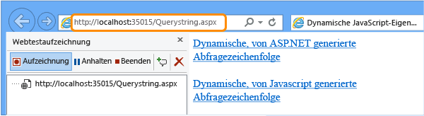 URL der zu testenden Website einfügen