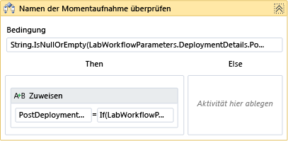 Aktivität für Namen der Momentaufnahme überprüfen