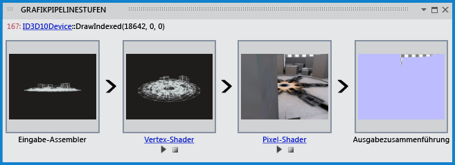 Pipeline-Viewer mit dem fehlenden Objekt