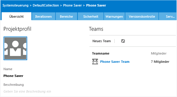 Unterteams über das Verwaltungsmenü erstellen