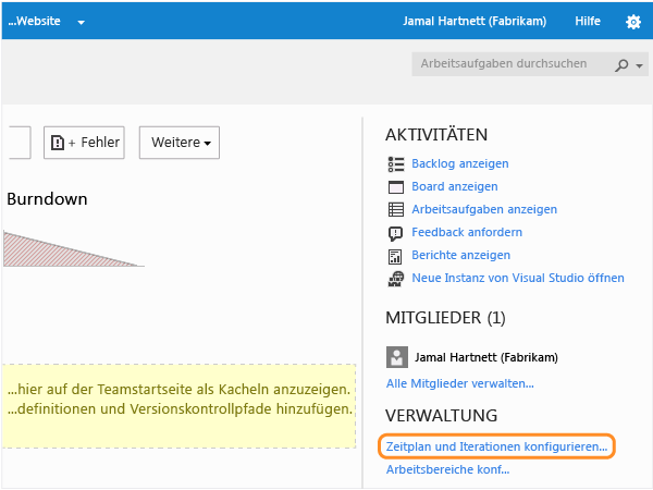 Sprints und Pläne konfigurieren