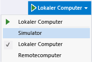 Debug-Zielliste auswählen