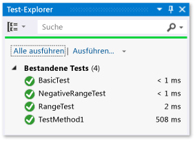 Alle Tests erfolgreich