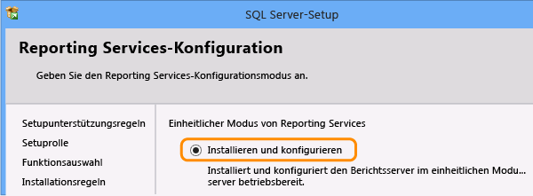 Reporting Services-Konfiguration