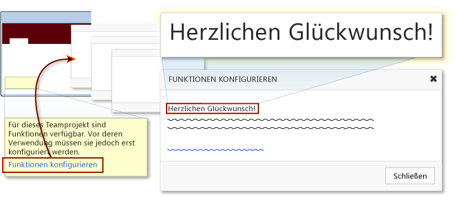 Hinzufügen neuer Funktionen zu Ihren Teamprojekten