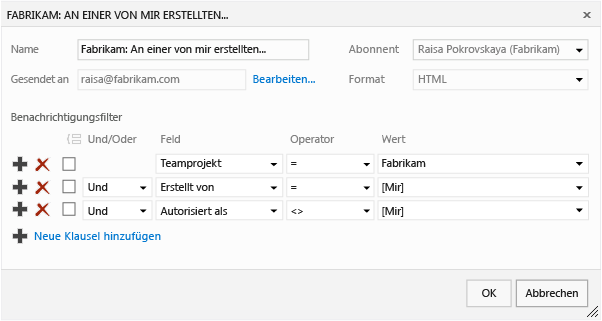 Benutzerdefiniertes Warnungsformular ausfüllen