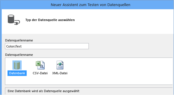 Datenbankdatenquelle hinzufügen