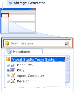 Abfrage-Generator – auf Team System-Cube klicken