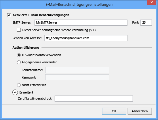 SMTP-Server aktivieren und konfigurieren