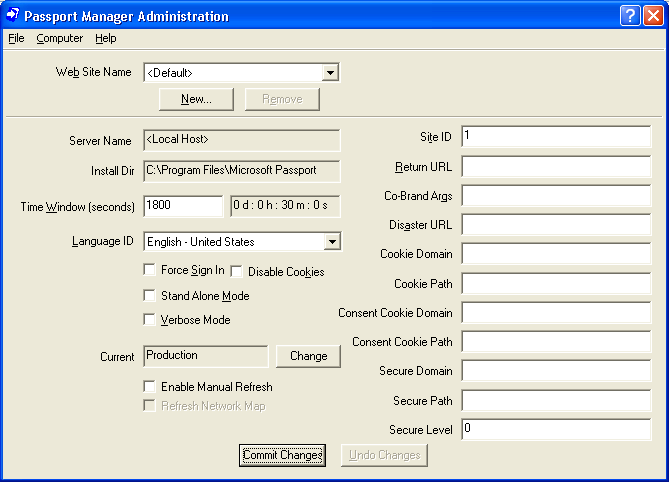 Passport Manager Administration Utility