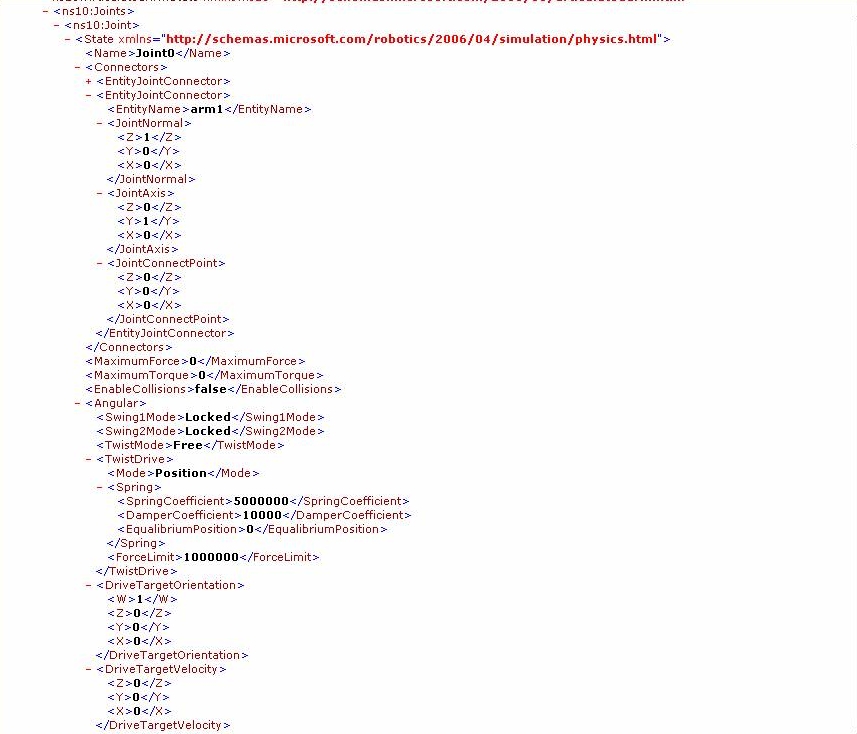 Simulated Articulated Entities Arm State