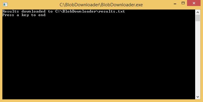 Figure 2 - Downloading a blob with the CloudBlockBlob.DownloadToStream method