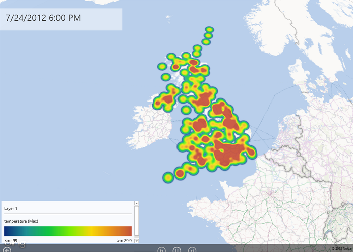 Figure 3 - Visualizing geographic data with Power Map