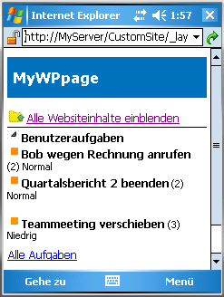 Benutzeraufgaben-Webadapter mit mehr als 3 Aufgaben