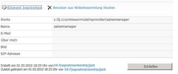 'salesmanager'-Anspruch