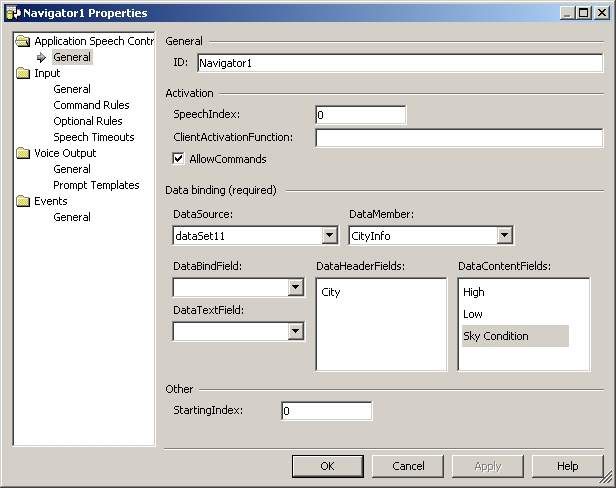 DataTableNavigator data bindings