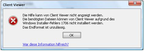 CLView-Fehlermeldung