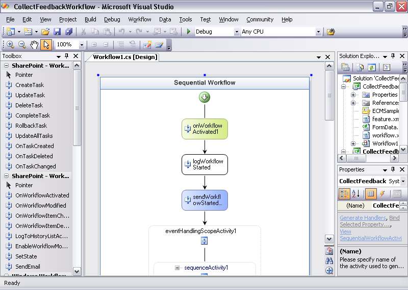 Beispiel für Workflow mit Windows SharePoint Services