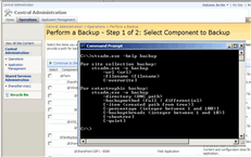 Office SharePoint Server 2007-Sicherung – Schritt 1