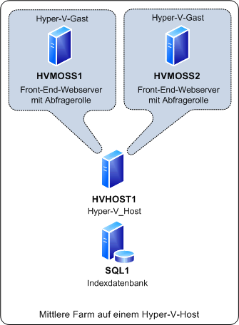 Mittlere Farm auf einem Hyper-V-Host