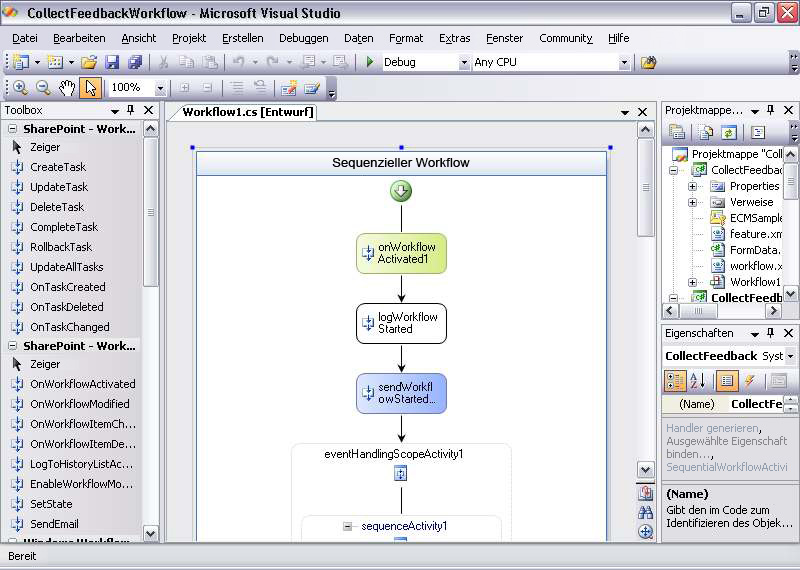 Windows SharePoint Services-Workflowbeispiel