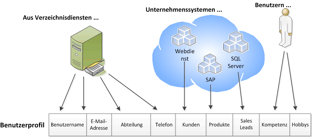 Inhalte von SharePoint Server-Benutzerprofilen