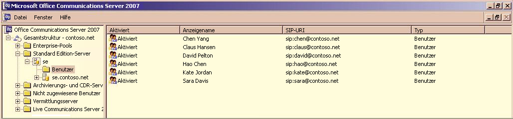 Office Communications Server 2007-Verwaltungstool