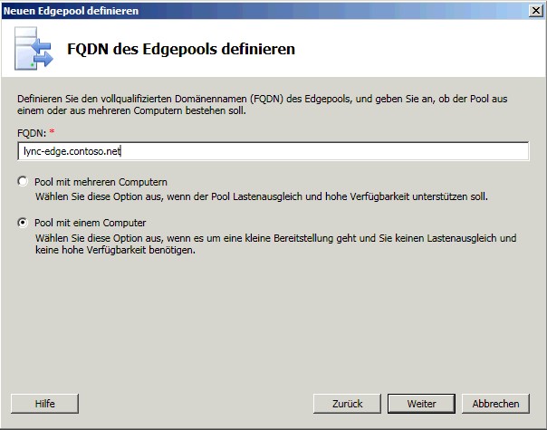 FQDN des Edgepools definieren (Dialogfeld)