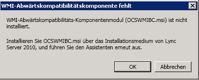 WMI-Fehlermeldung