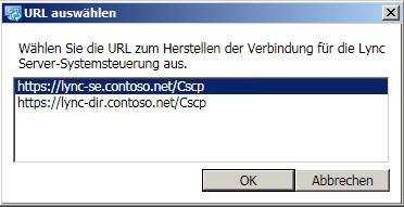 Migration: URL auswählen (Dialogfeld)