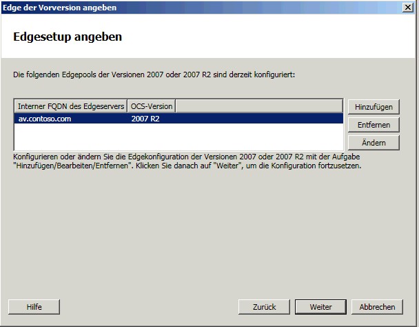 Topologie-Generator: Edgesetup angeben (Seite)