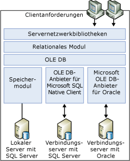 Relationales Modul, OLE DB-Ebene, Speichermodul